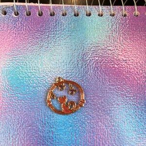 Gold Cat and Stars Pendant